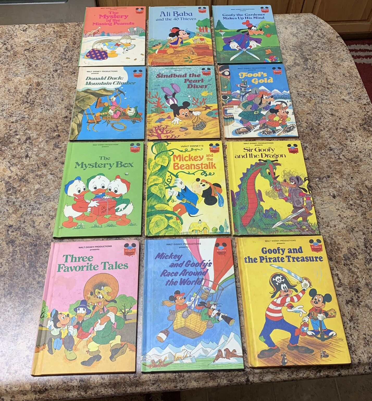 Vintage Walt Disney Book Club Books 1970s 1980s Mickey Mouse Donald Duck Goofy