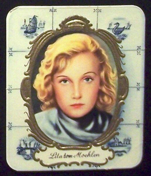 #280 Lita tom Moehlen 1934 Garbaty Film Star Series 1 Embossed Cigarette Card