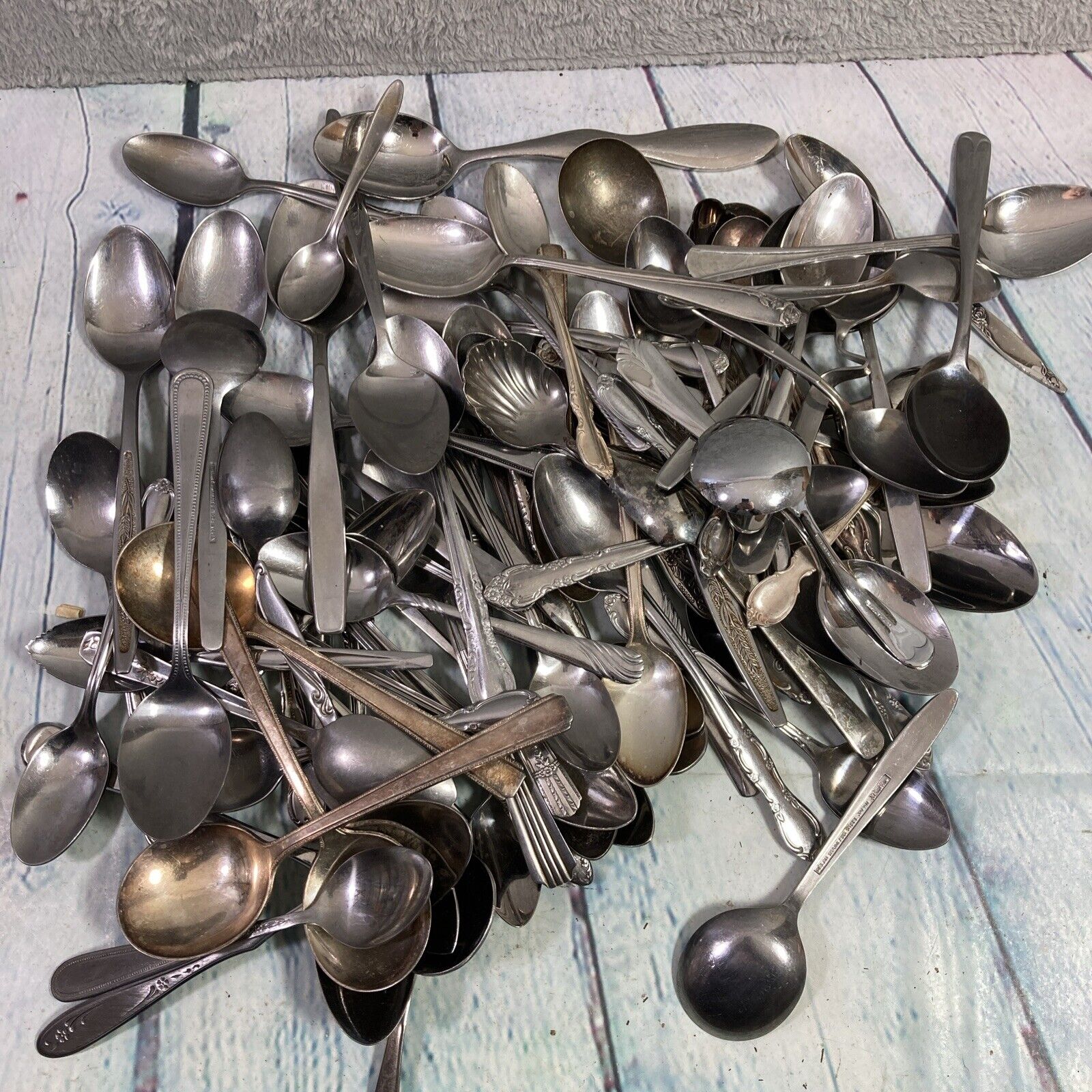85+ Stainless Silverplate Spoons Crafting Lot Flatware Silverware Various Size 2