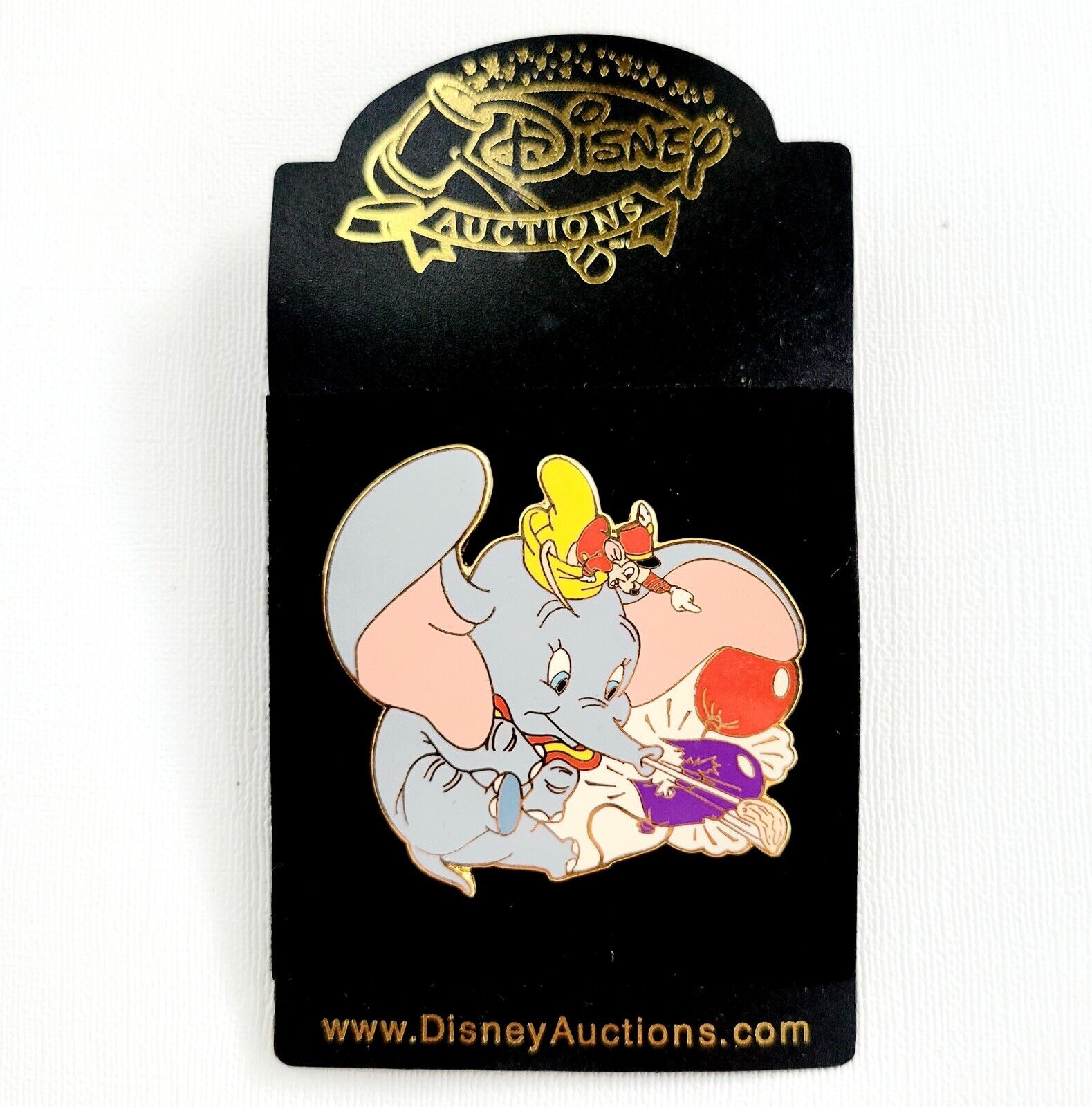 2004 Disney Auctions Dumbo Busting Balloons w/ Peanuts LE 250 Pin Timothy NIP
