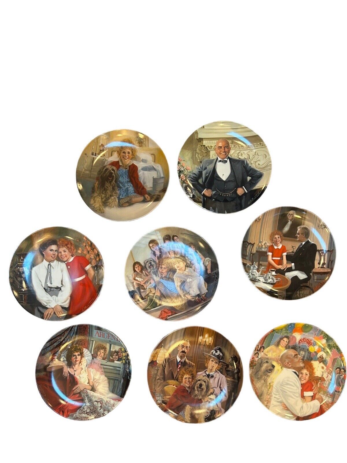 Annie Collector Plates Complete 8 Knowles Plate Series 1980's.