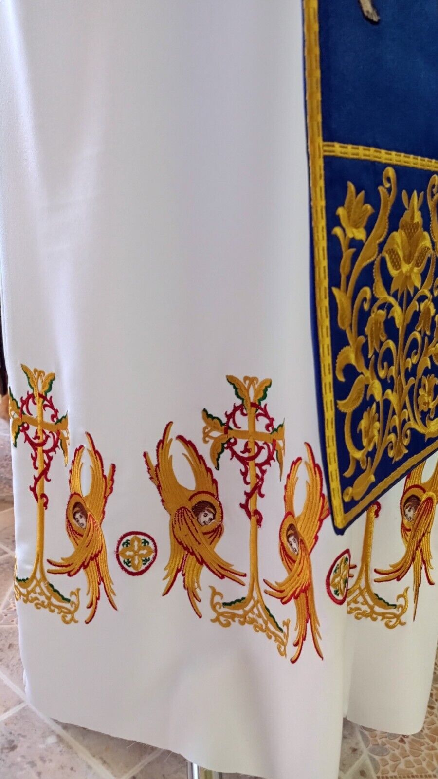 Stykhar with embroidery, podriznik, Orthodox Greek style vestment