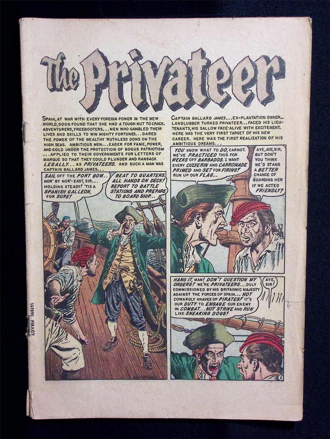 Piracy #1 October 1954 Pre-Code EC Comic Williamson/Torres Art-Wally Wood Art
