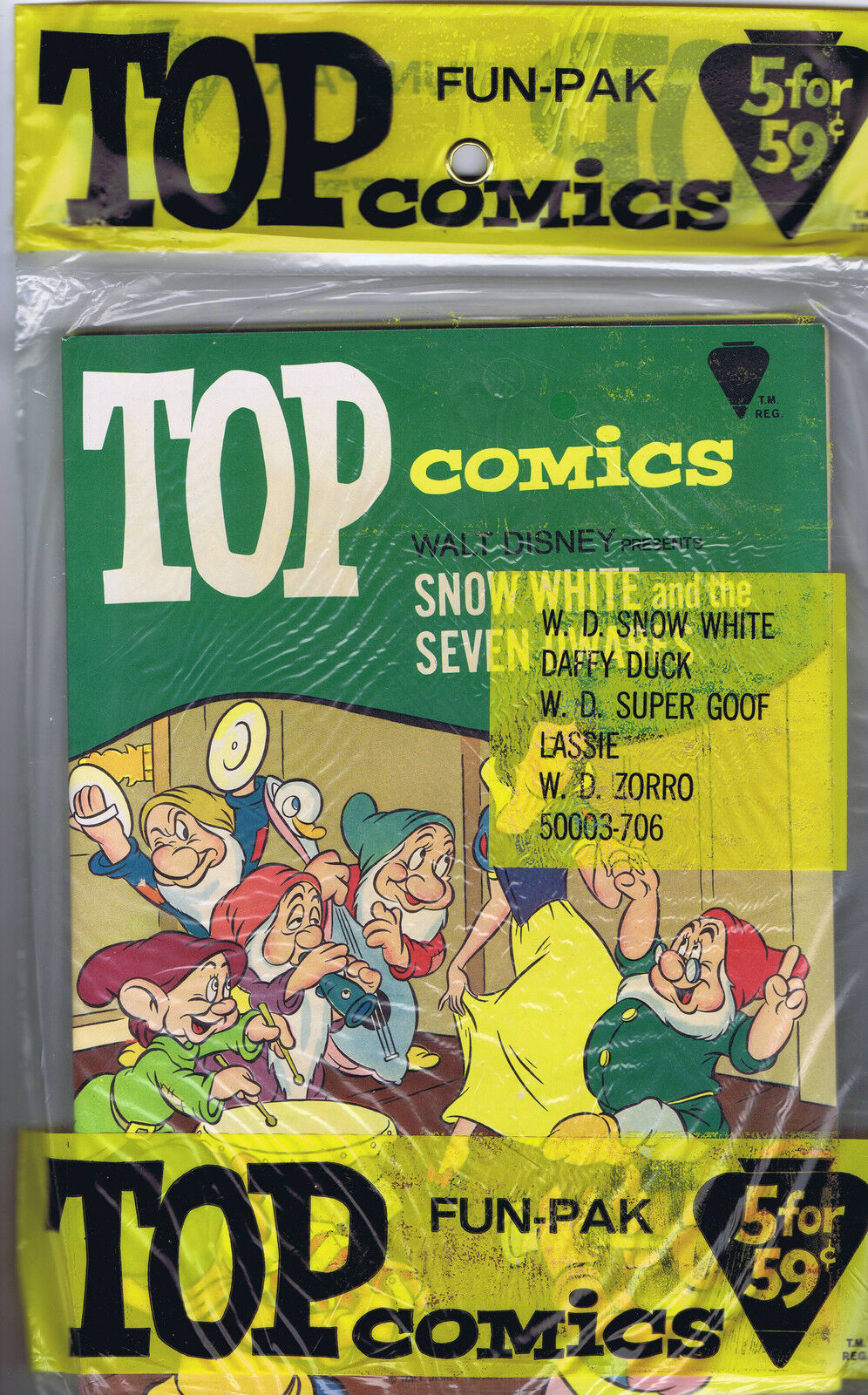 Zorro/Snow White/Lassie/Daffy Duck/SuperGoof, Gold Key,5 Comic Multi-Pack (1967)