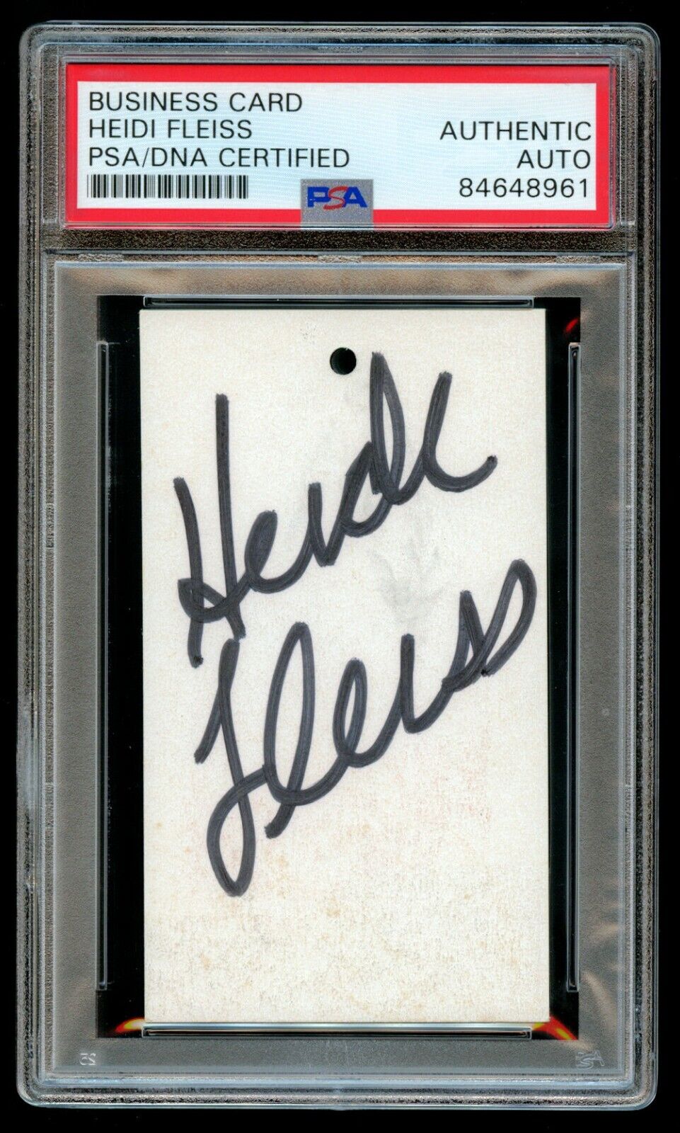 Heidi Fleiss signed autograph auto Business Card Heidi Wear 1-900-Pro-Vice PSA
