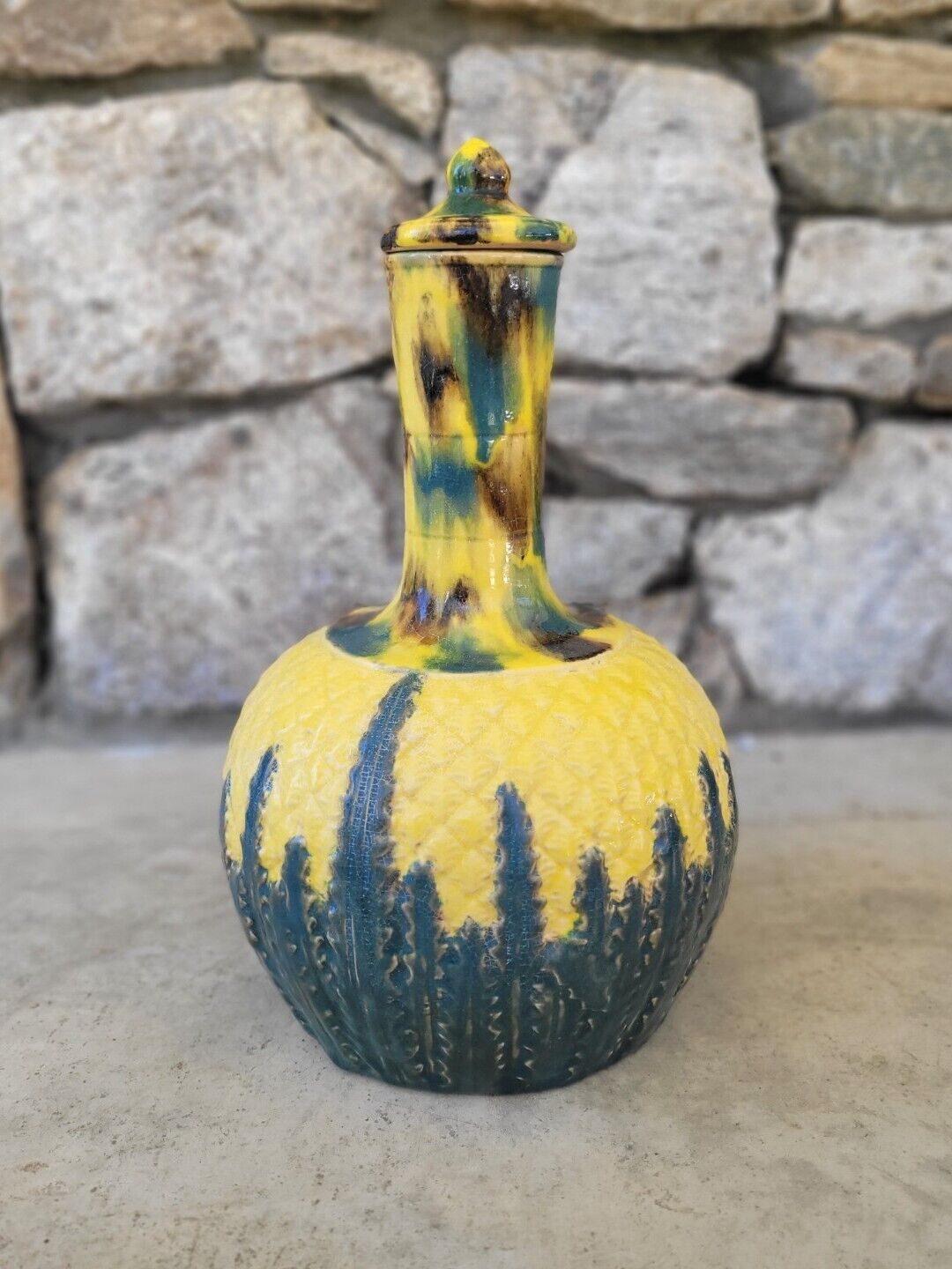 Vintage Tall Art Nouveau Glazed Vase Replica