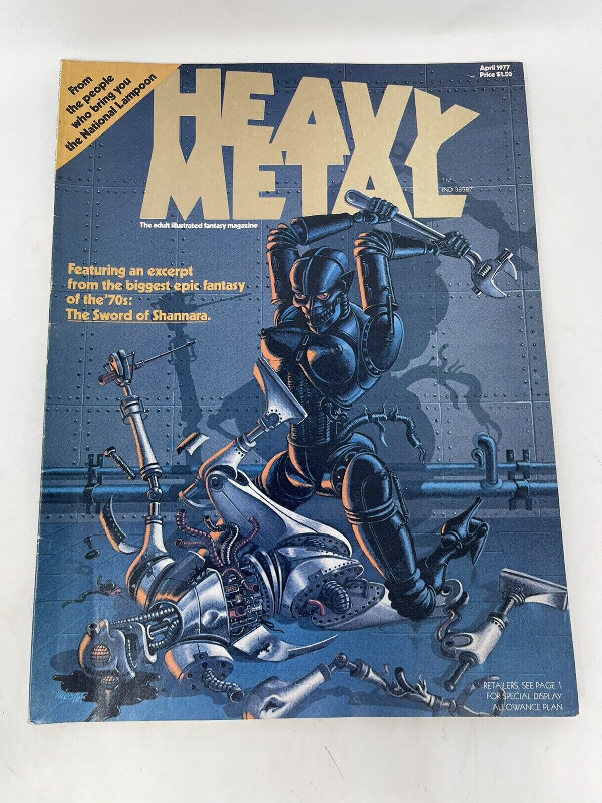 1977 Heavy Metal Magazine First Issue Vol. 1 No. 1 With Subscription Card