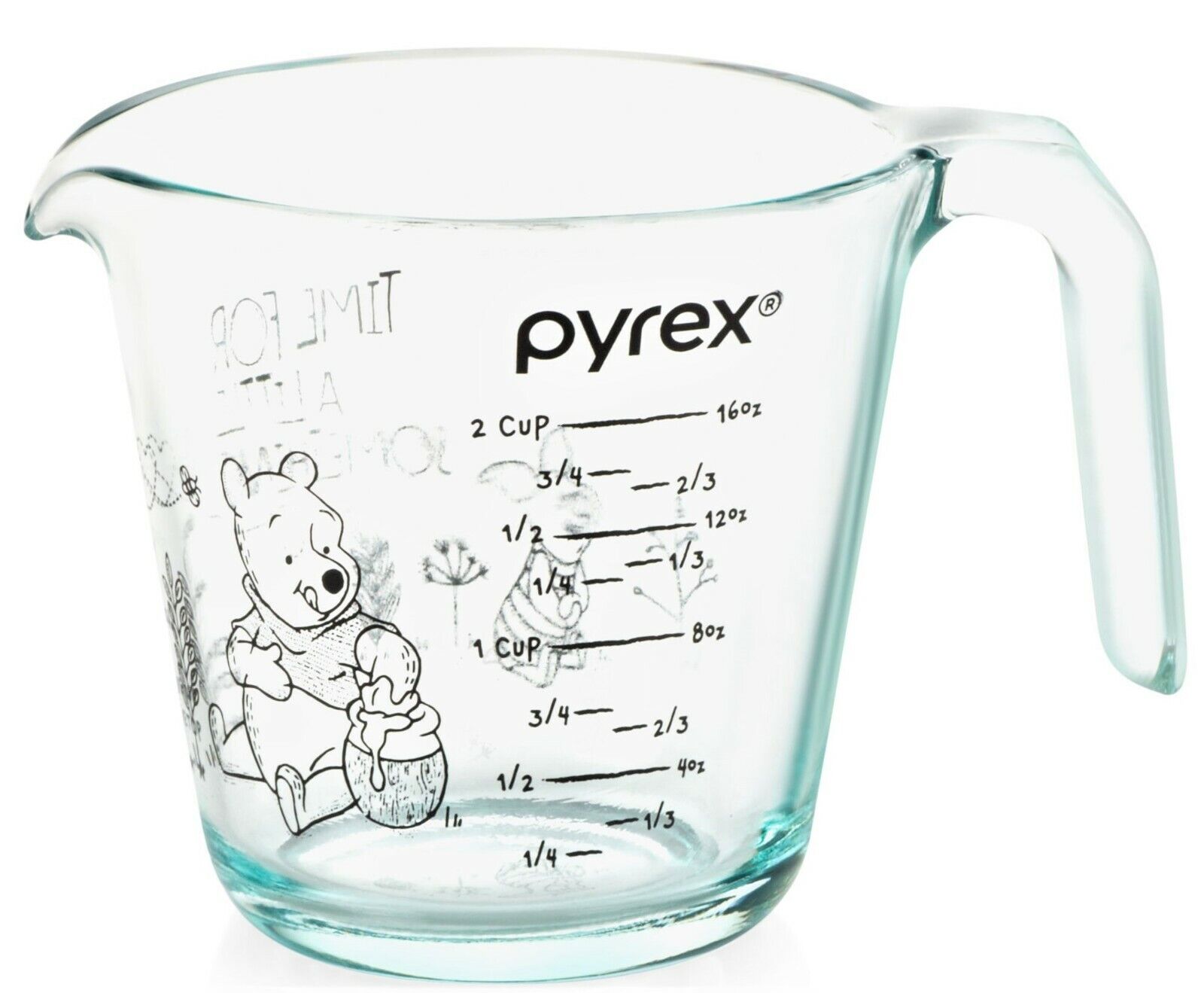Winnie The Pooh Bear Piglet Disney Pyrex 16 Ounce 2 Cups Measuring Cup NEW