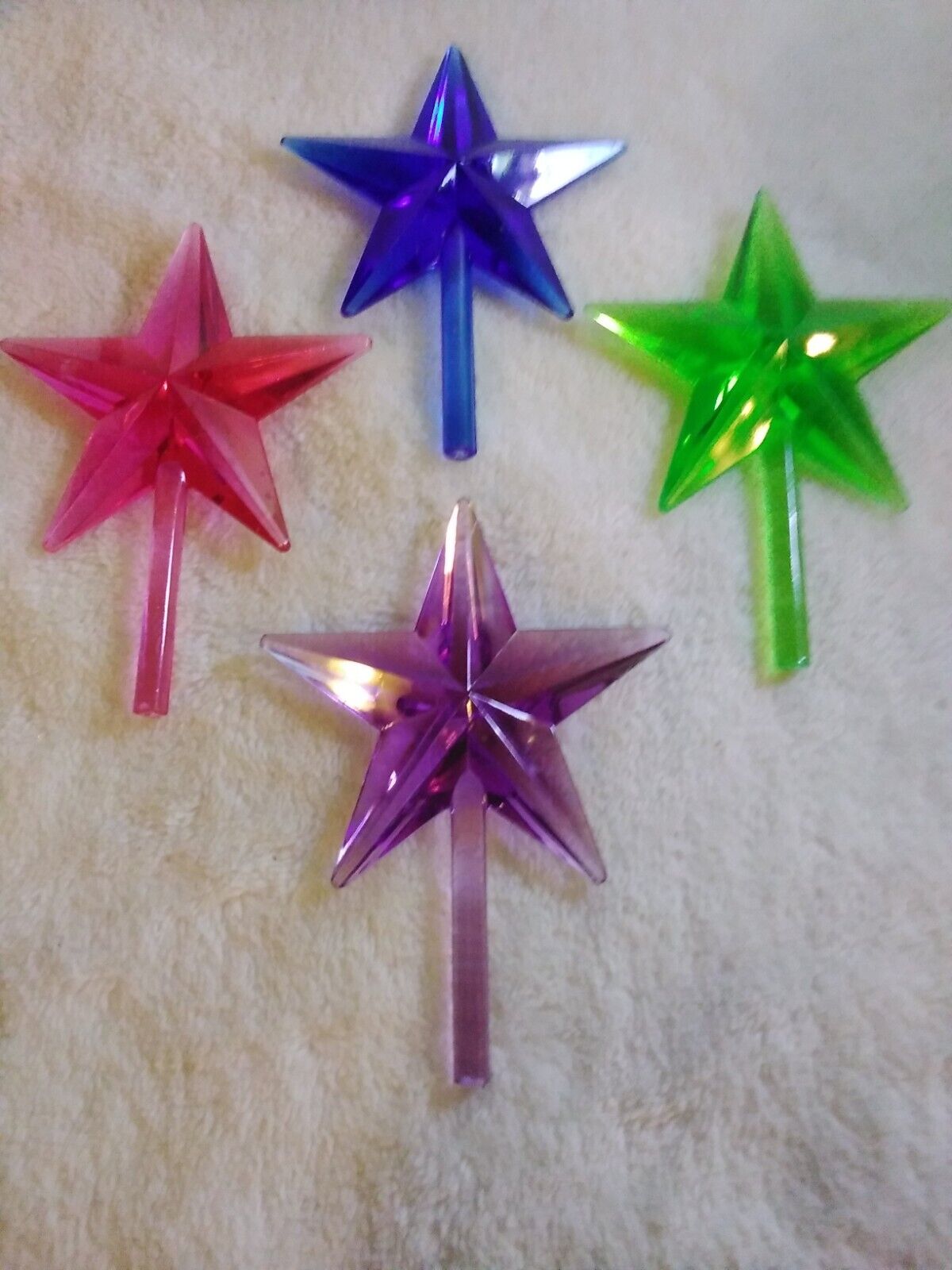 4 Pack Large Classic Stars for Ceramic Christmas Tree  Toppers