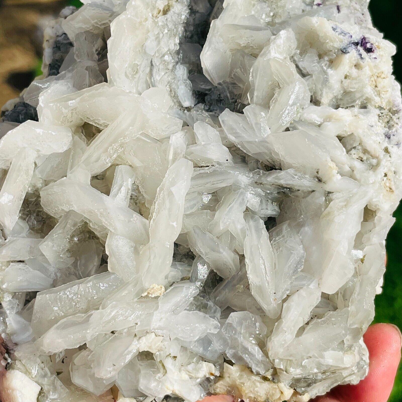 1220g Rare Natural Apophyllite Calcite Cluster Quartz Crystal Mineral Specimen