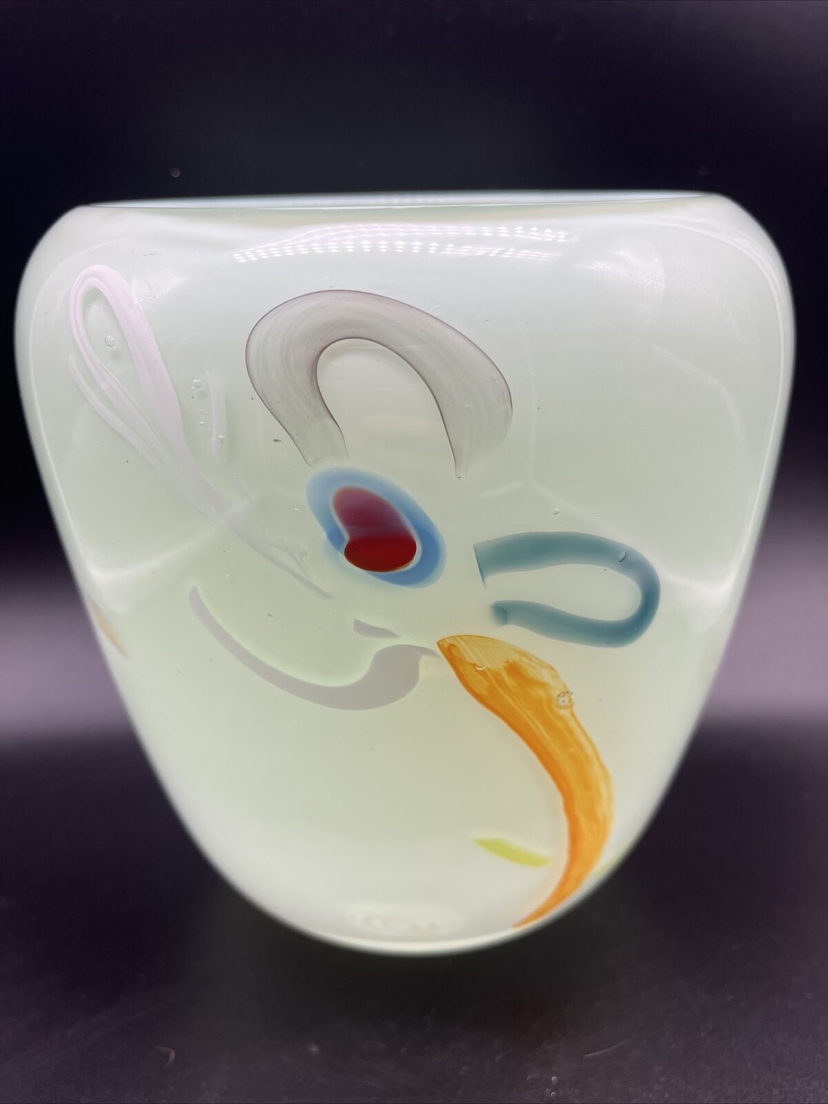 Bruce Pizzichillo and Dari Gordon Exquisite Modern original art glass vase 6.5”