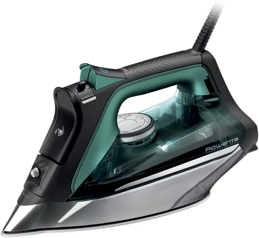 Rowenta Pro Master Stainless Steel Soleplate Steam Iron for Clothes, 210 g/min