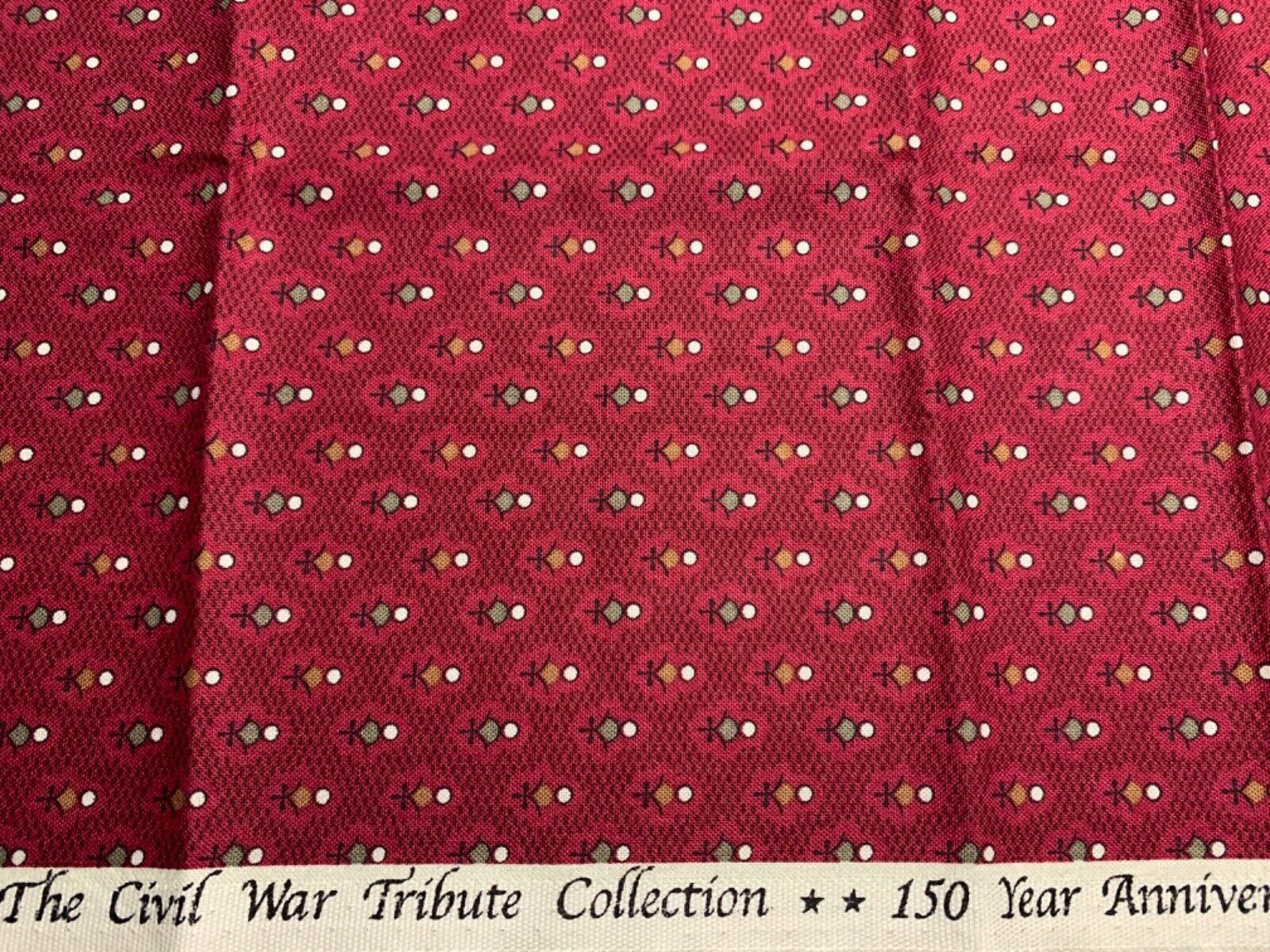 Cotton Fabric 1800s Civil War Repro Judie Rothermel CIVIL WAR TRIBUTE Marcus FQ