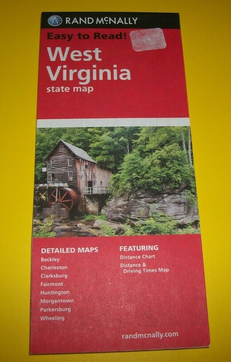 WEST VIRGINIA  STATE Rand McNally  2011 Paper Folded Map  **NEW**
