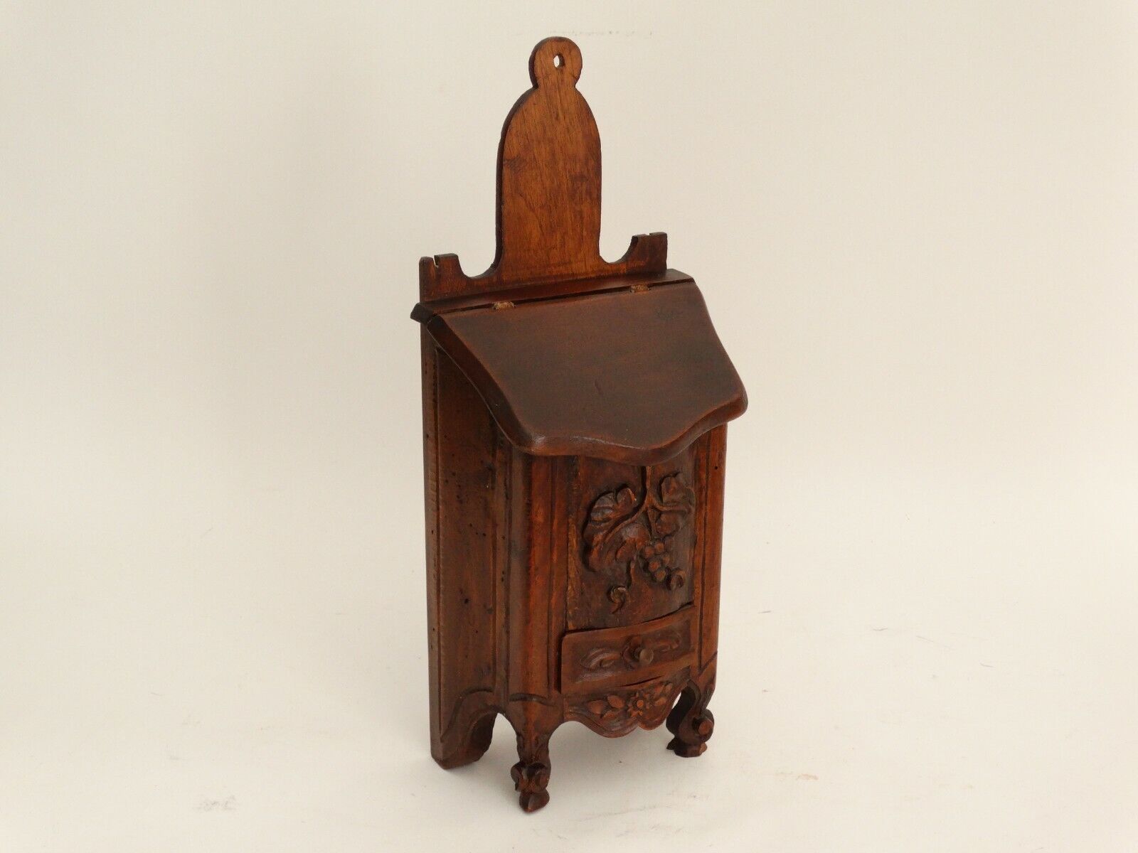 Antique Diminutive French Salt Box Table Cabinet