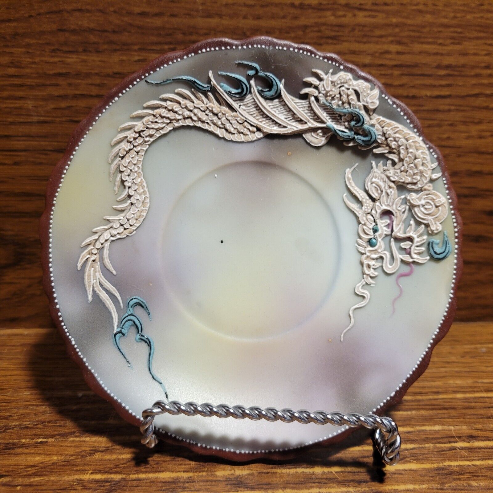 Vintage Raised Japan Dragonware Saucer 5\