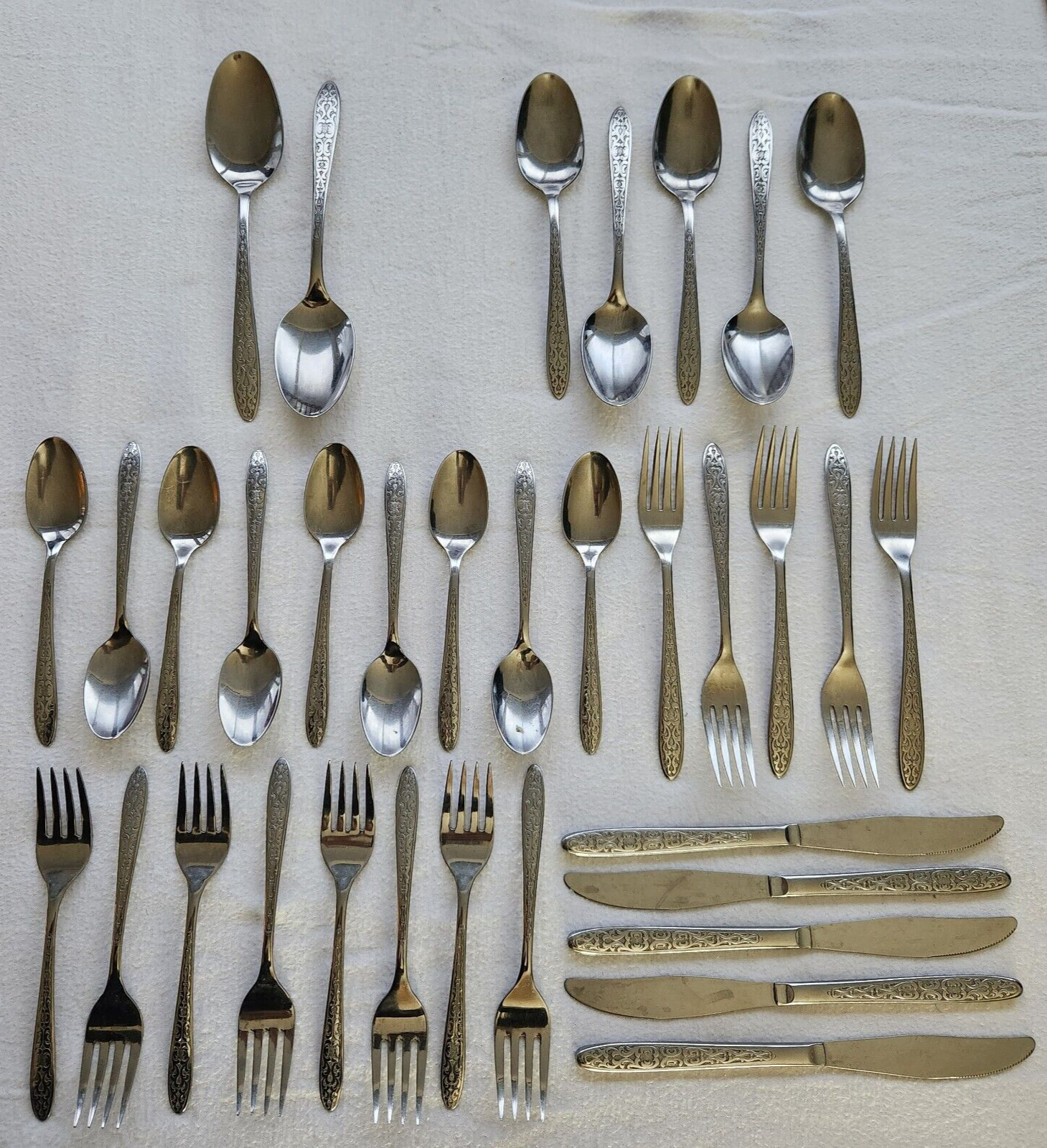 Vintage Superior Stainless USA DAPHNE 5-5pc Place Settings~Serving Spoons~MORE
