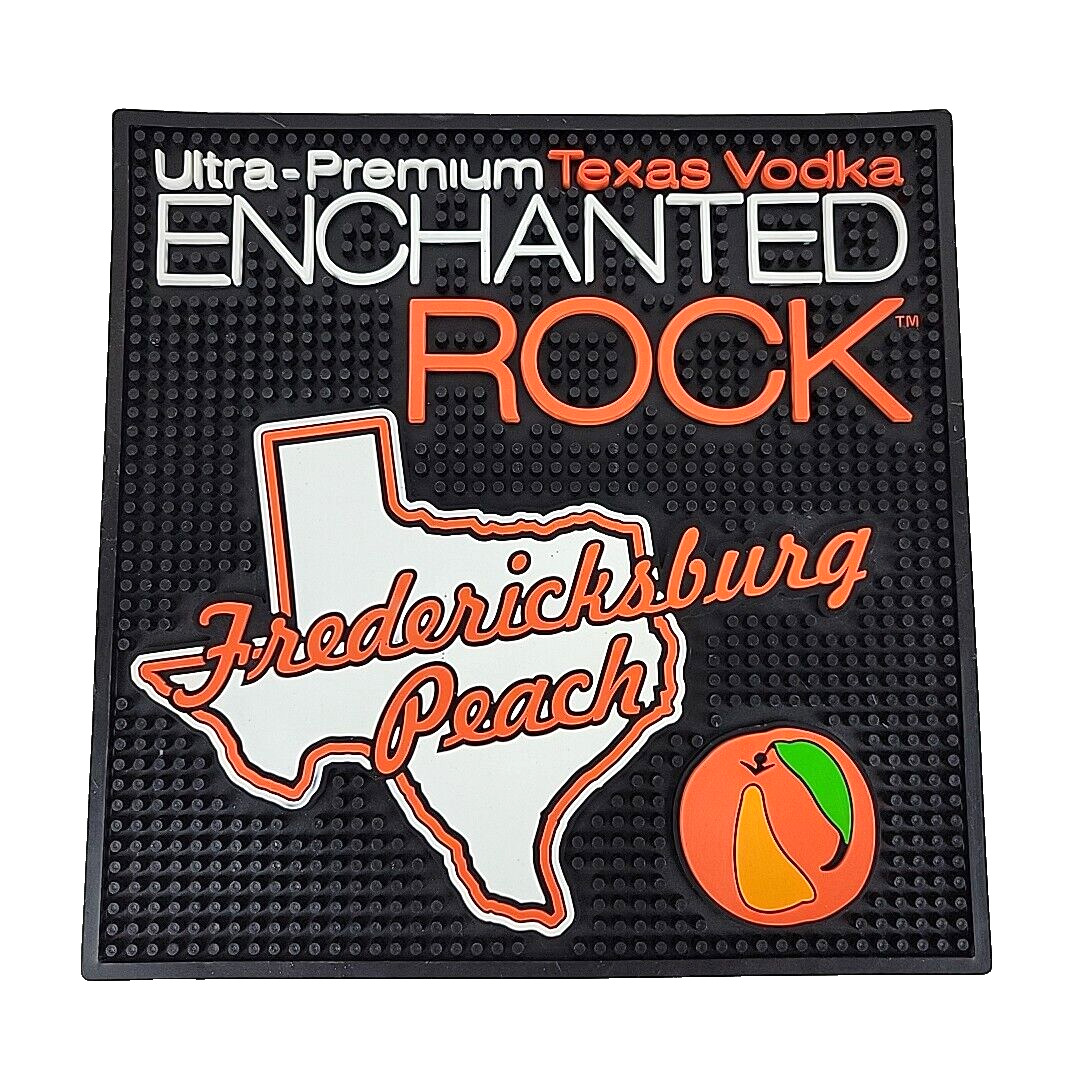 Enchanted Rock Premium Texas Vodka Fredericksburg Peach Counter Bar Mat 13.5\'\