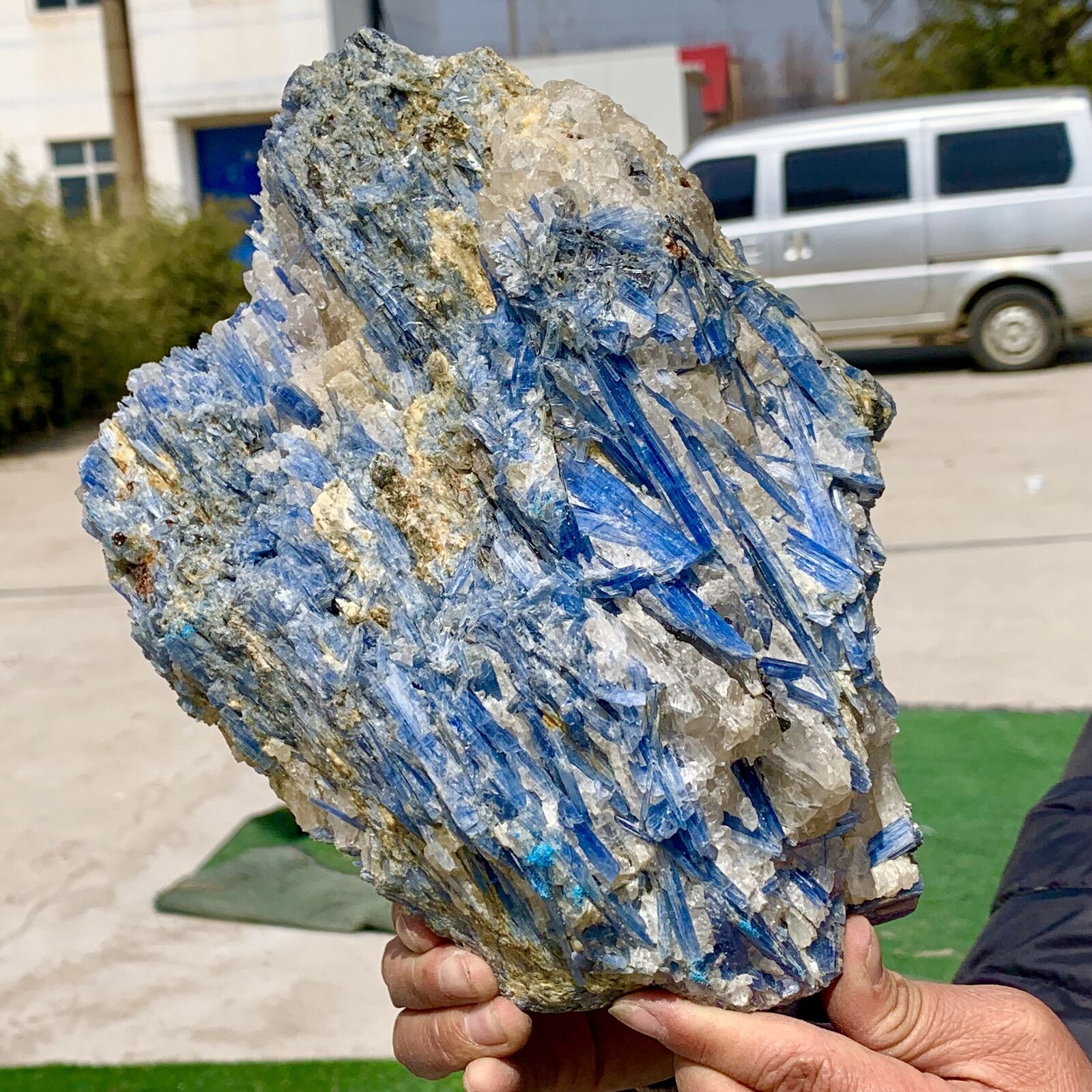 8LB Rare Natural beautiful Blue KYANITE with Quartz Crystal Specimen Rough