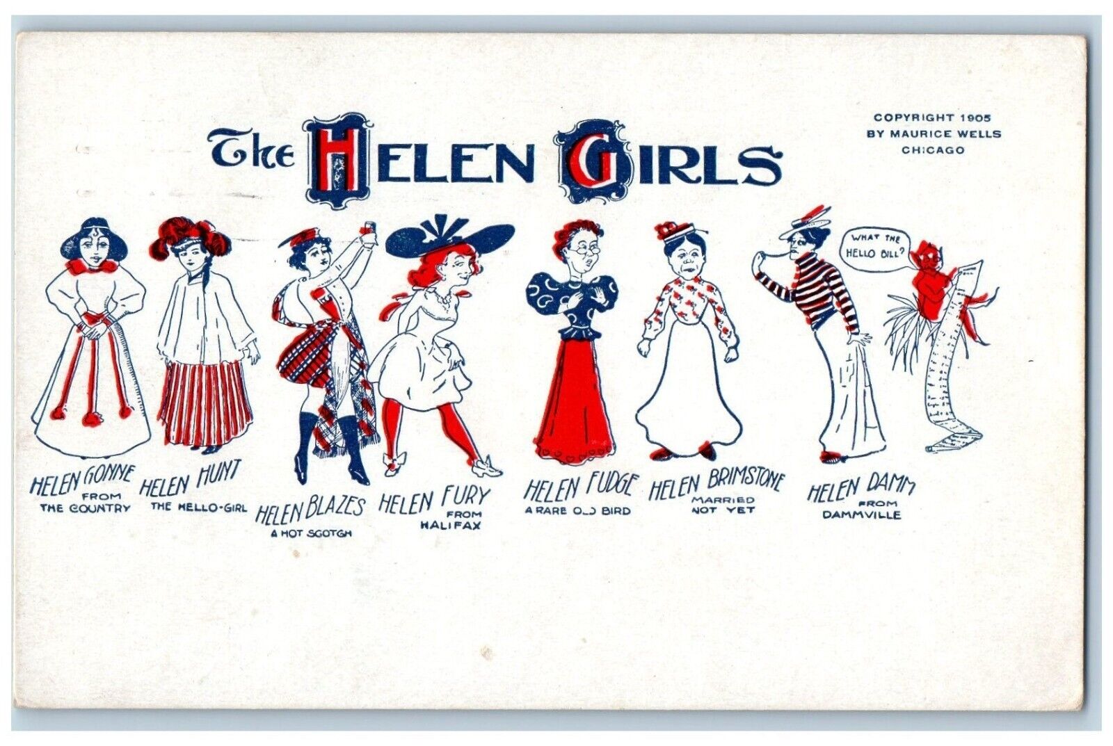 Portland Oregon OR Postcard The Helen Girls Helen Hunt Actress 1914 Antique