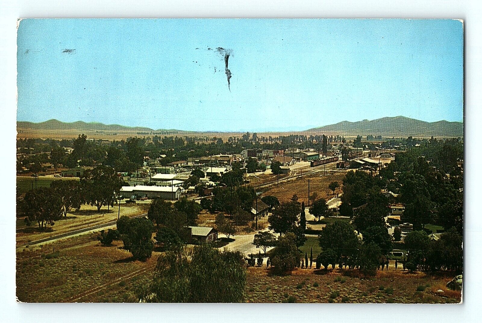 Aerial View Perris California Big Sky Mountains Residental Homes Postcard E8