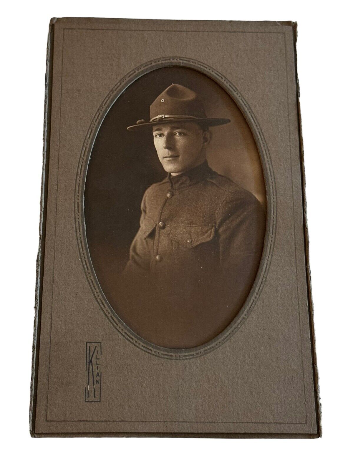 WW1 Era Studio Photo U.S. Military Officer Portrait Killian