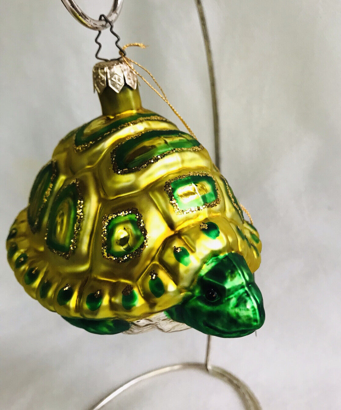 Whitehurst Imports Mercury Glass Turtle Christmas Ornament Glitter 5\