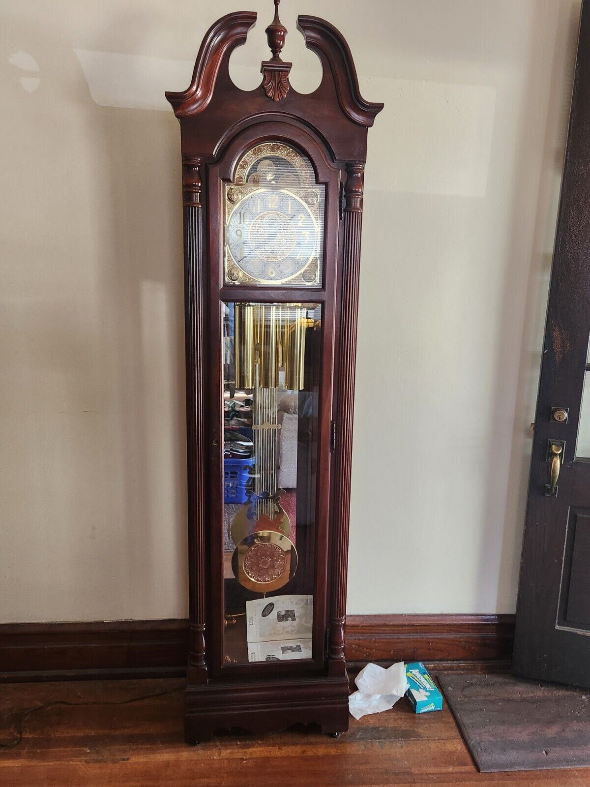 vintage howard miller grandfather clock