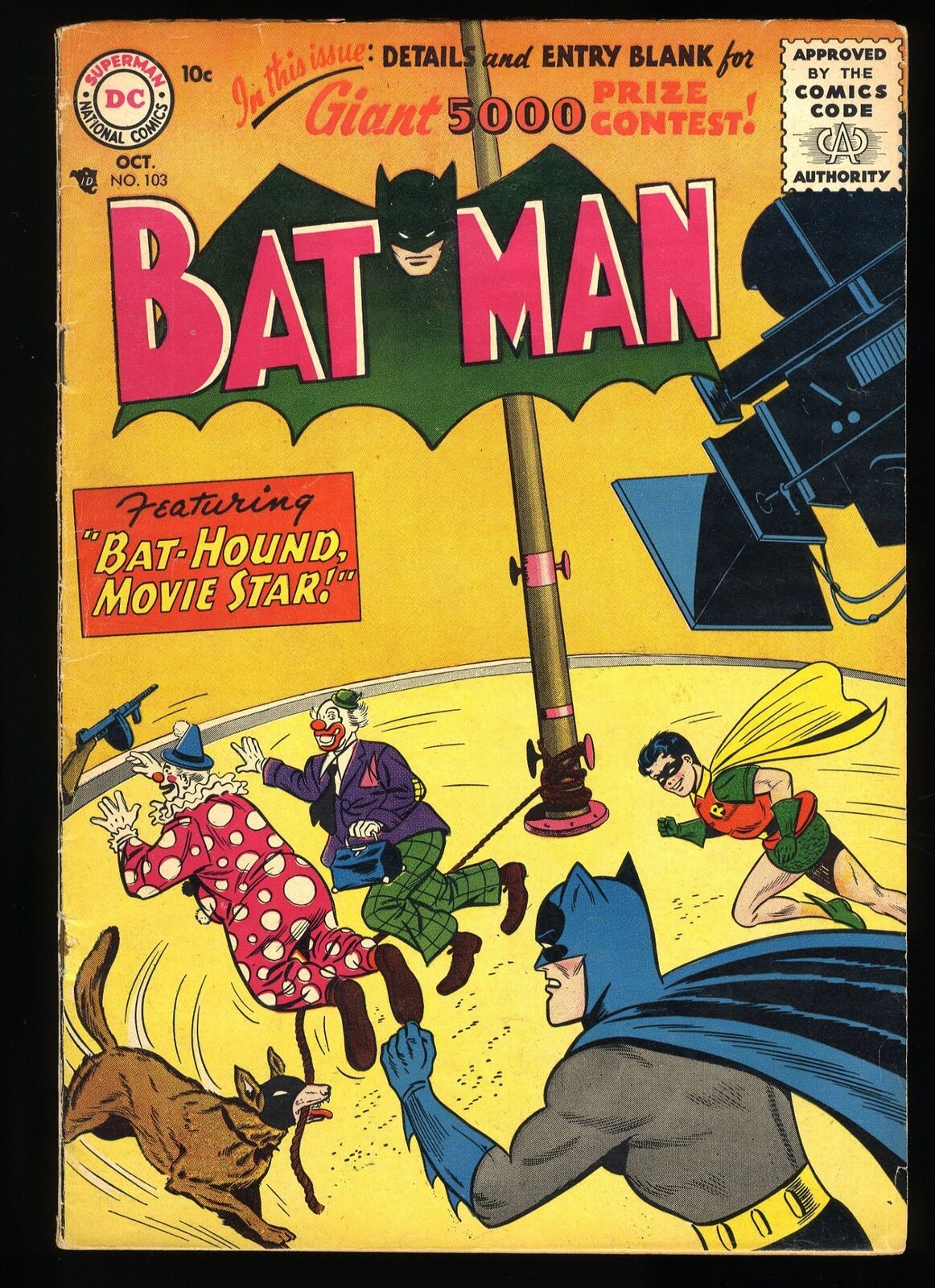 Batman #103 FN- 5.5 Bat-hound Robin Appearances DC Comics 1956