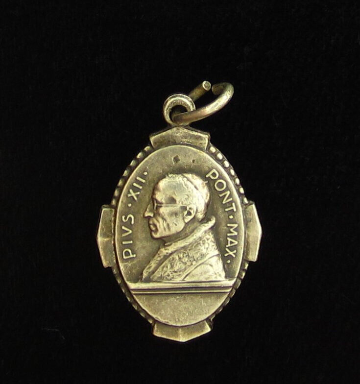Vintage Pope Pius XII Medal Religious Holy Catholic Petite Medal Small Size