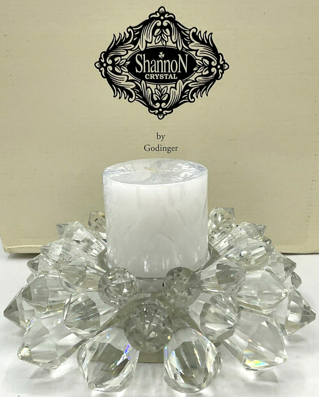  Shannon Crystal by Godinger Firestar Crystal Lighting Item 15777 Open Box 