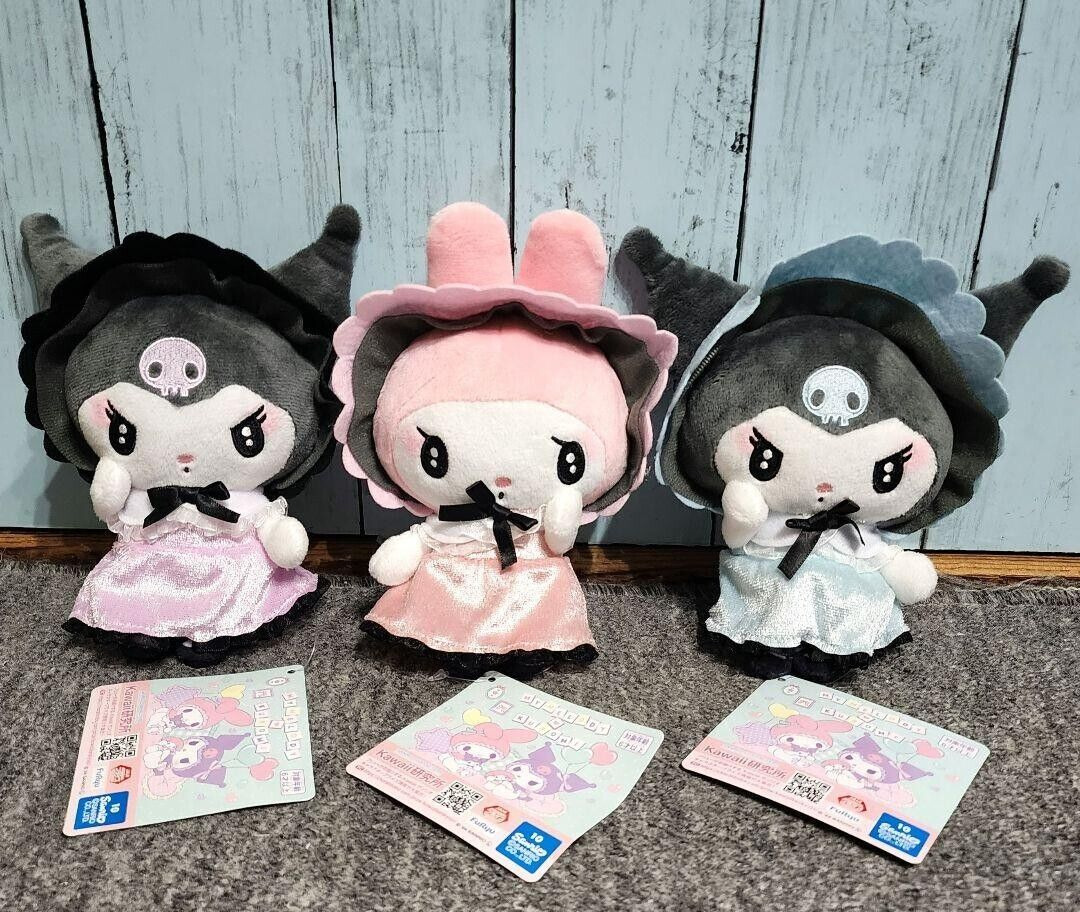 Sanrio Koiyami Town Lolita Plush Toy Doll Kuromi My Melody Set of 3 Furyu 2024