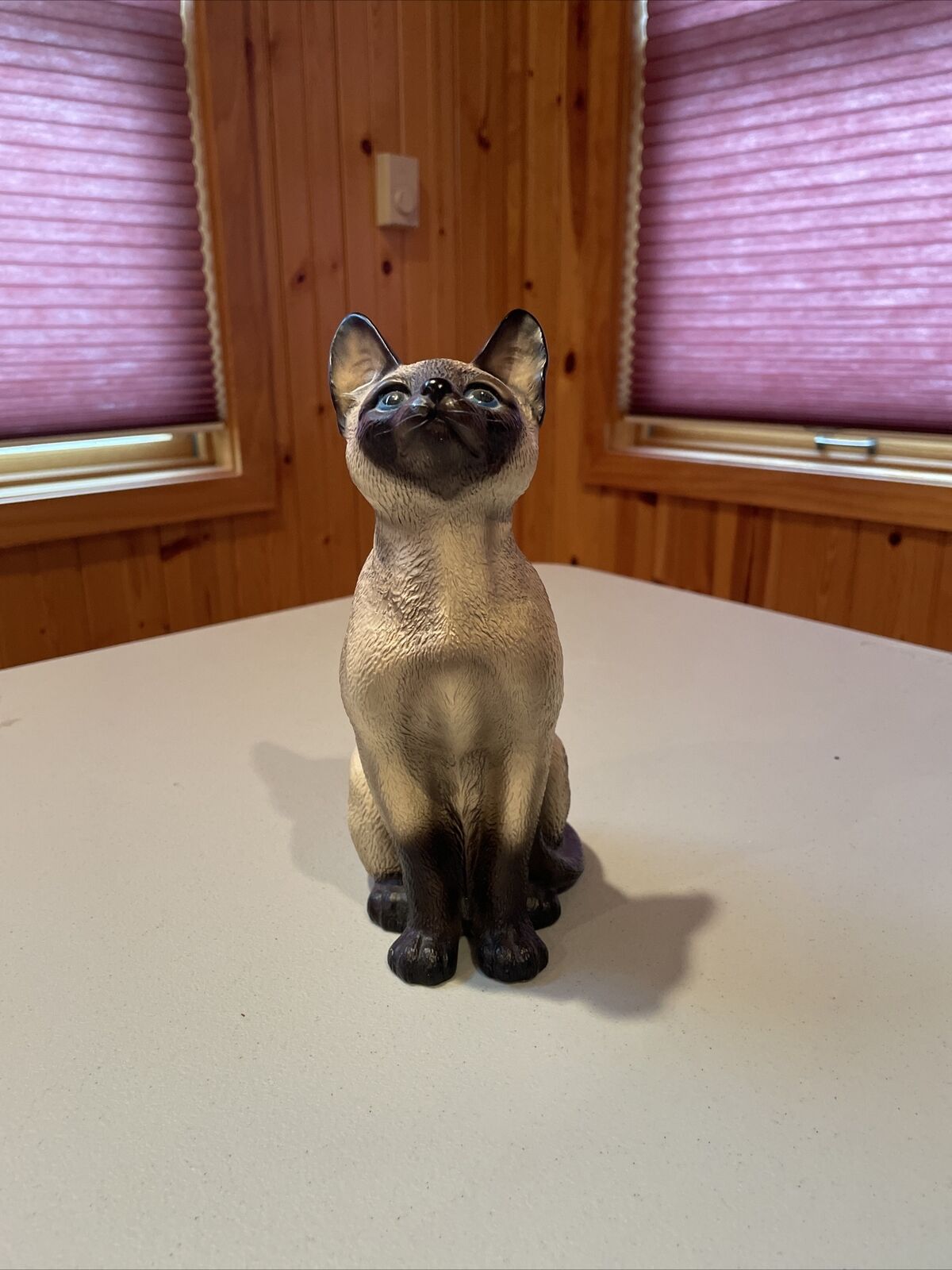 Harvey Knox Global Art Ceramic Siamese Cat Kitten Sitting Figurine Japan 7\