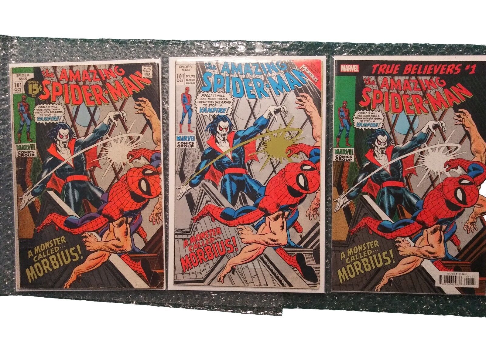 The Amazing Spiderman 101 1st Print Plus Reprint Plus True Believer