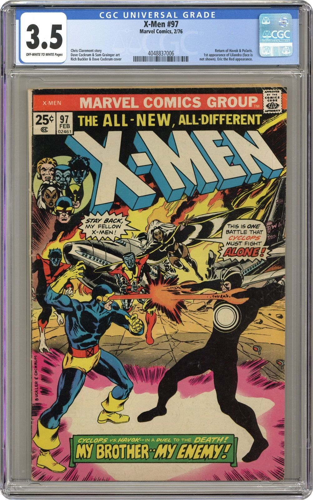 Uncanny X-Men #97 CGC 3.5 1976 4048837006