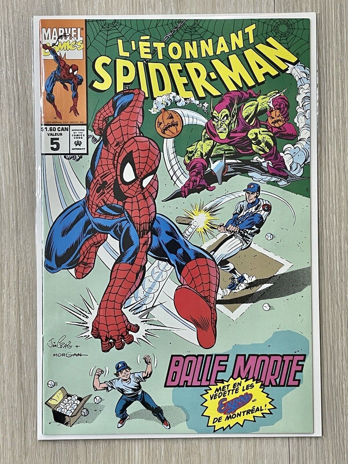 L\'etonnant Spider-Man #5 (1993) French Canadian Marvel Exclusive, Montreal Expos