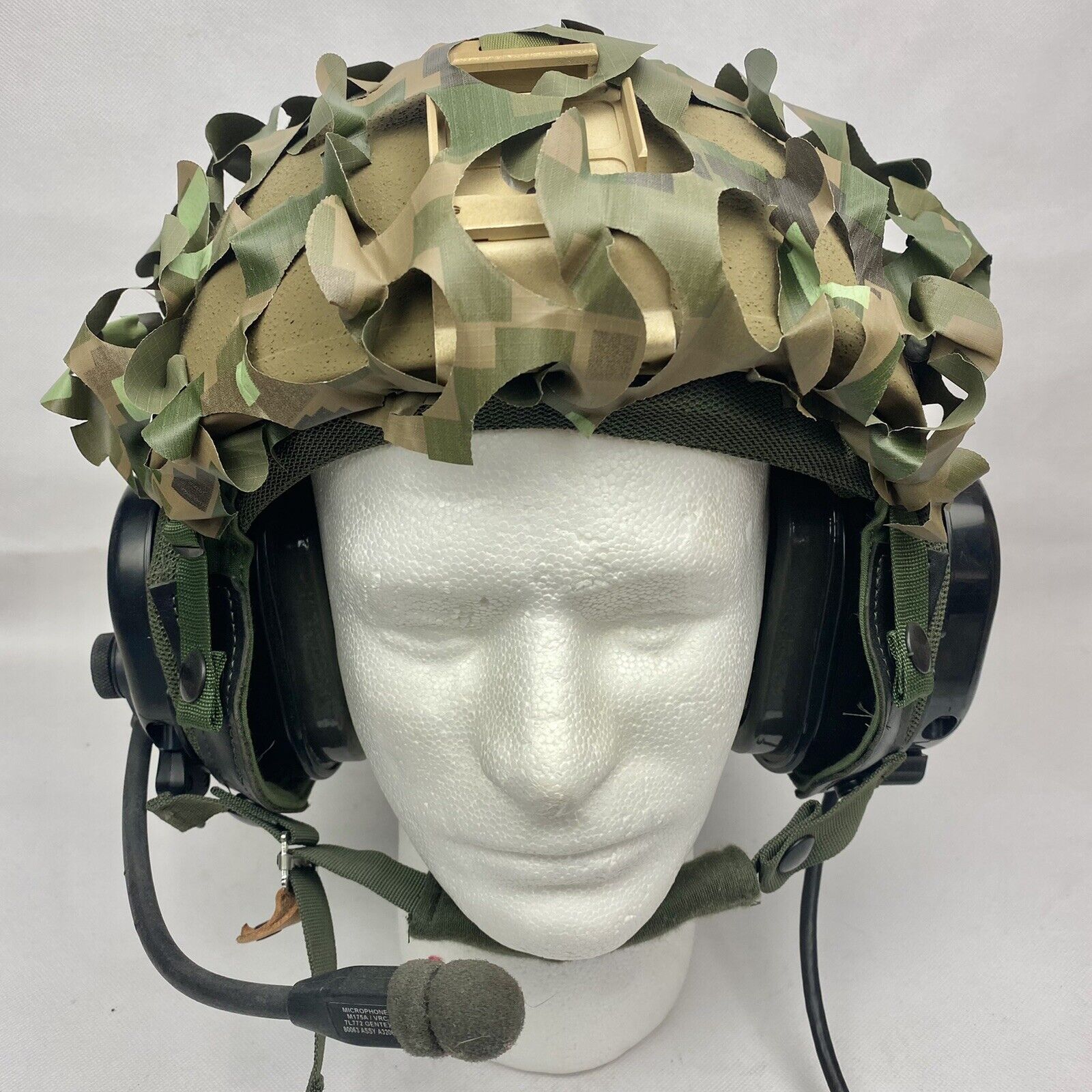 Digital Woodland/OD Reversible Camo Net Helmet Cover Sniper Ghillie Netting USMC