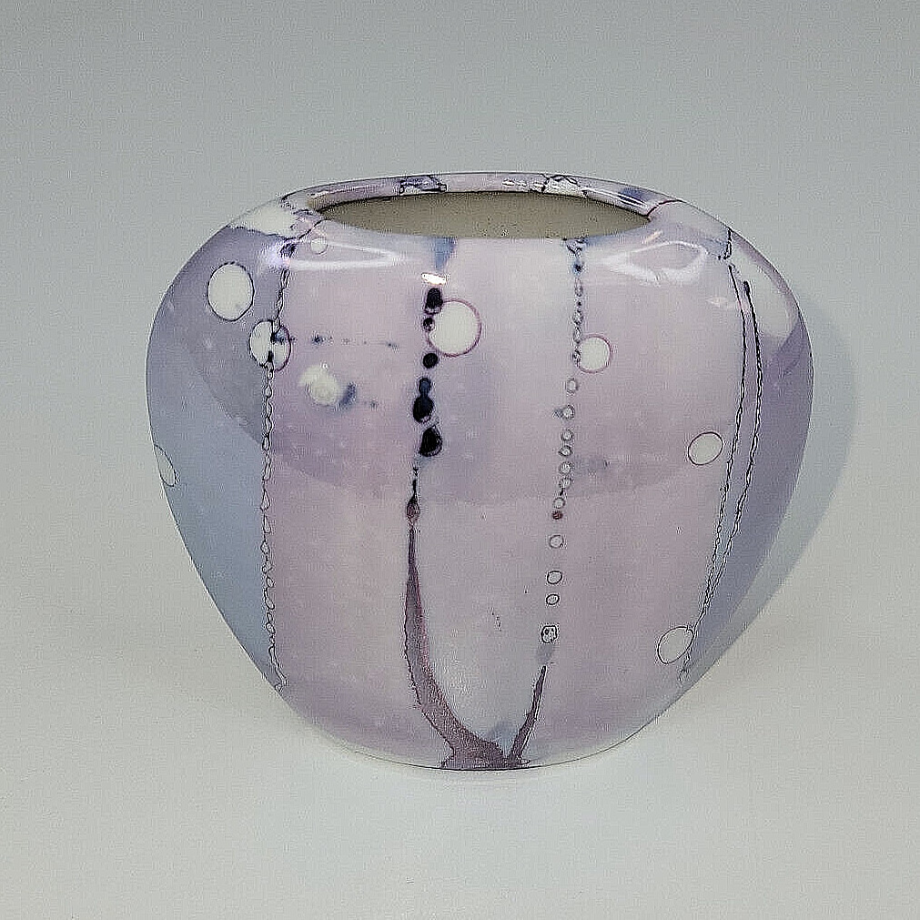 Porcelain Vase With Purple Glaze 3 Inch (Delicate & Pretty)  - 