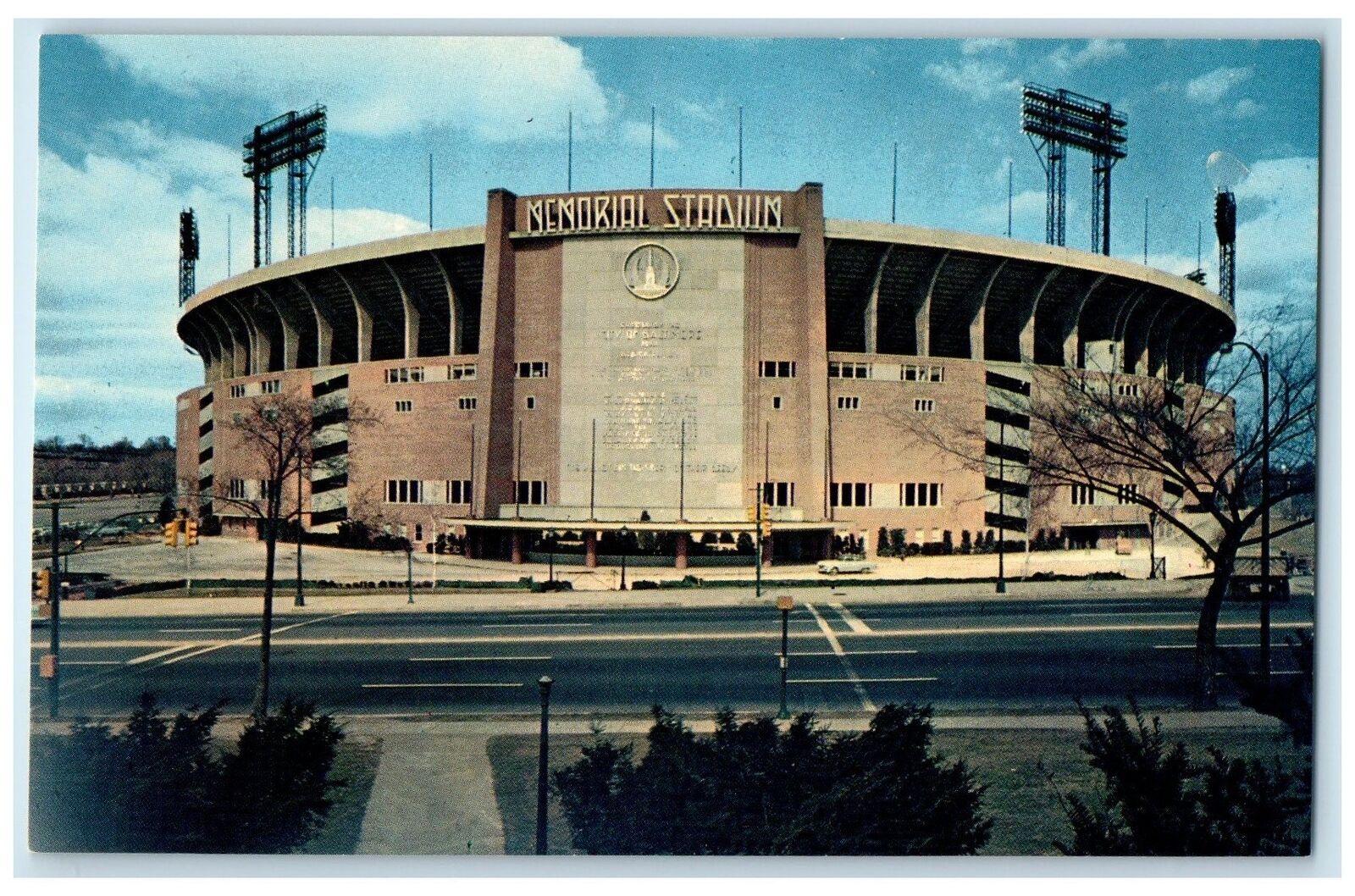 c1960\'s Memorial Stadium Exterior Roadside Scene Baltimore Maryland MD Postcard