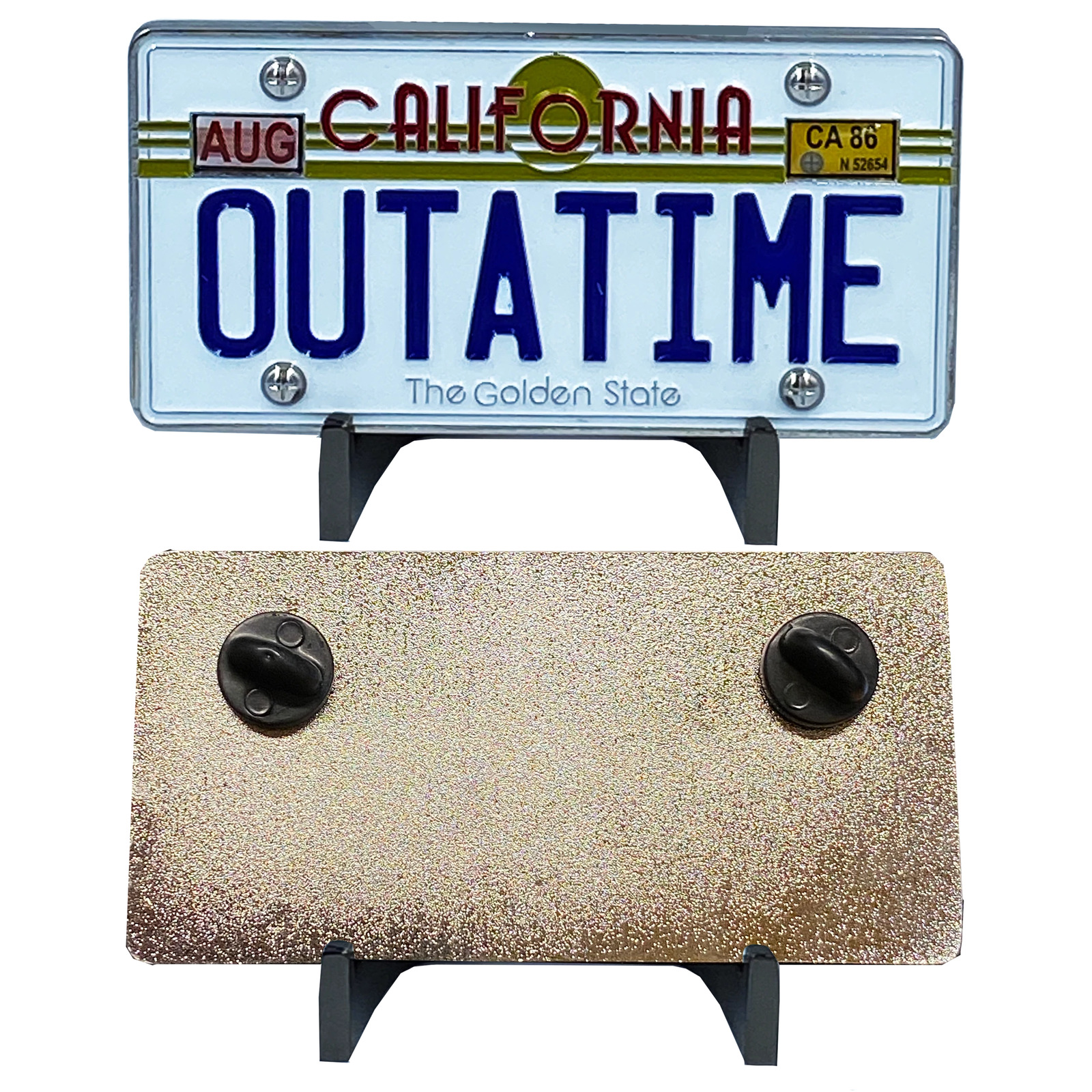 MM-010 Back to the Future inspired OUTATIME Delorean California License Plate Pi
