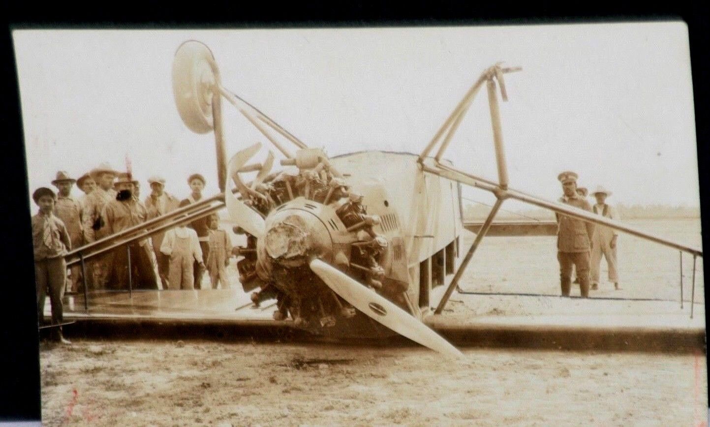 Stunning 1929 Charles Lindbergh, Original Photo of Plane Crash in Mexico City 