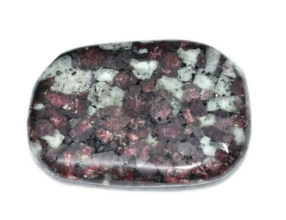 Eudialyte Natural Flat Worry Stone Of The Heart Quartz Crystal Healing Tumbled