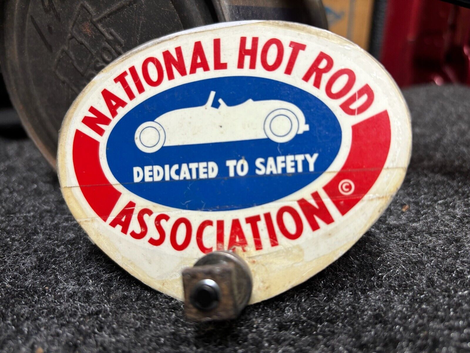 Old NHRA License Plate Topper National Hot Rod Association