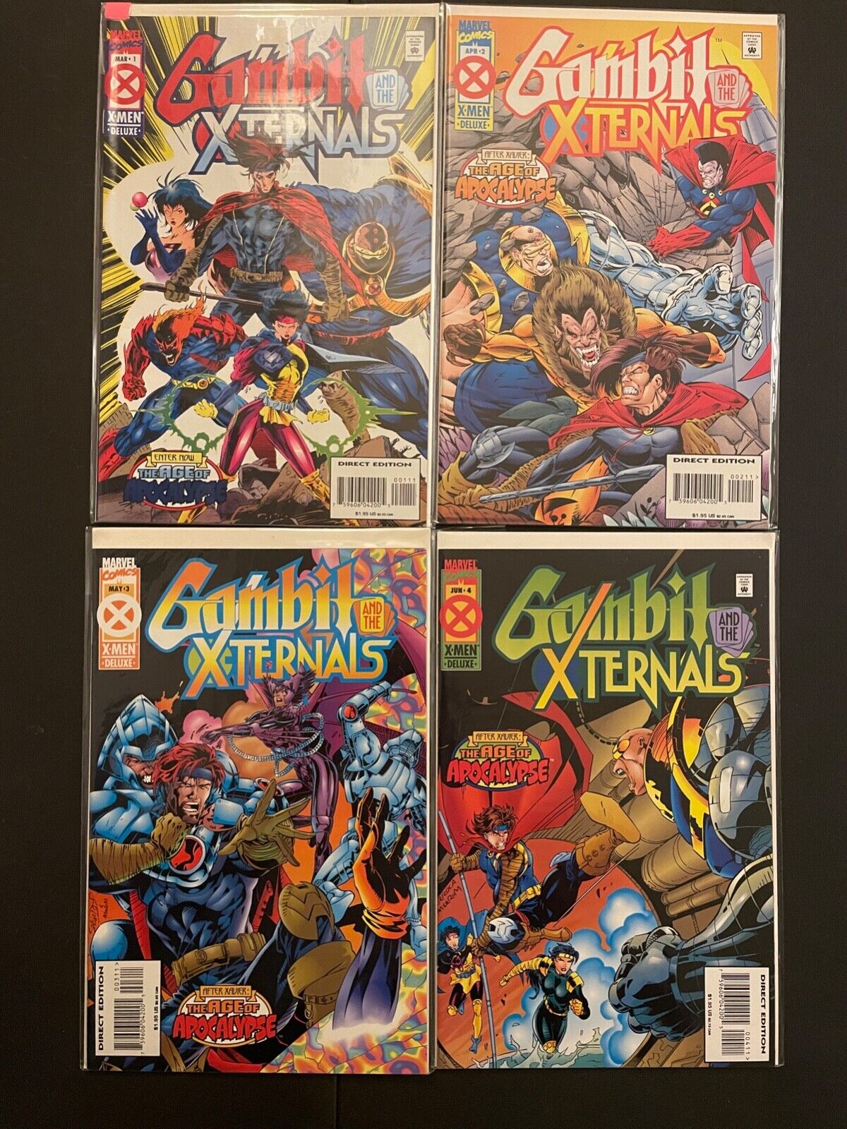 Gambit and the Xternals 1-4 High Grade 9.4 Marvel Lot Set Run D89-138