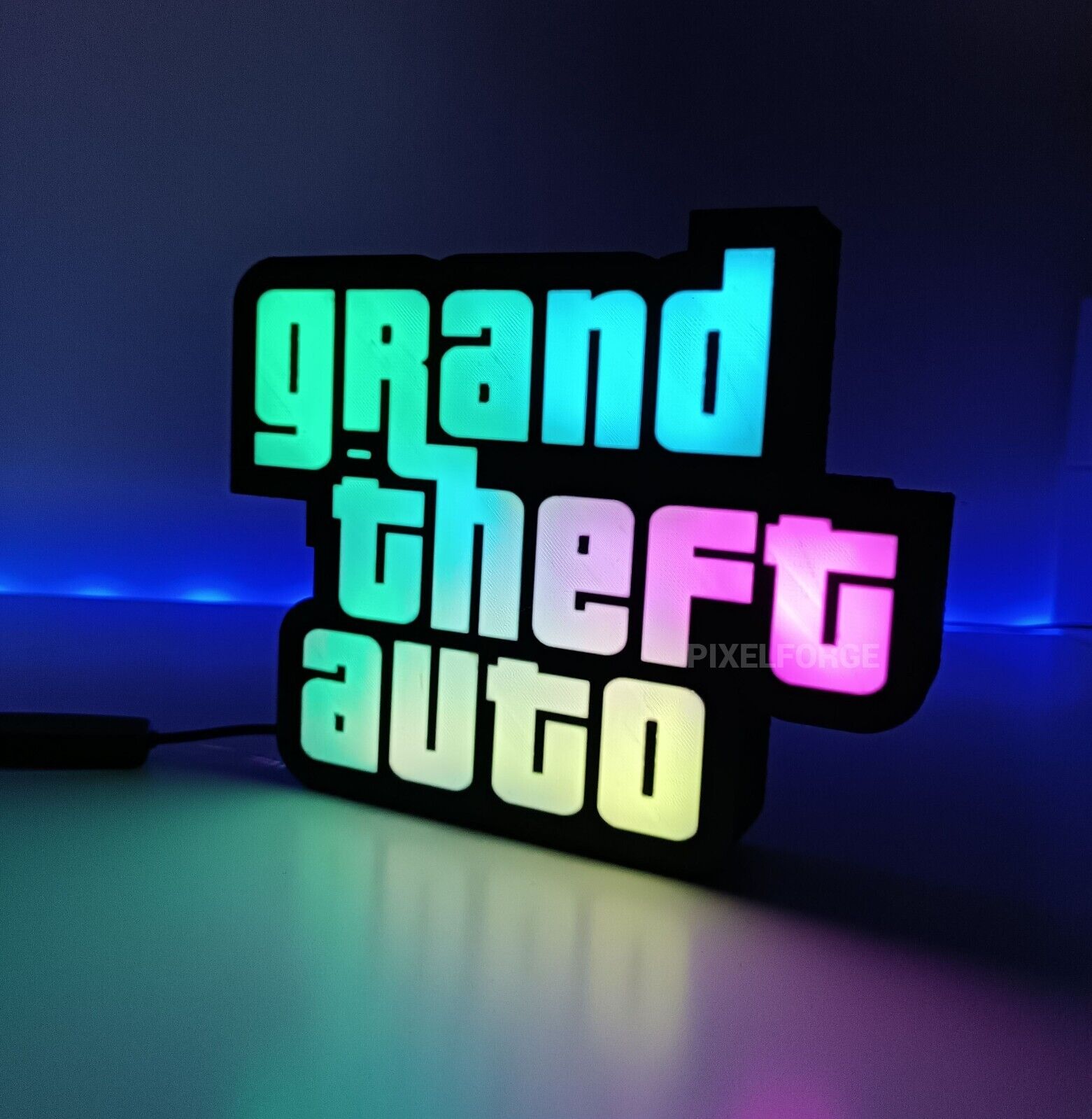 GTA RGB LED Lamp, Grand Theft Auto Light Box