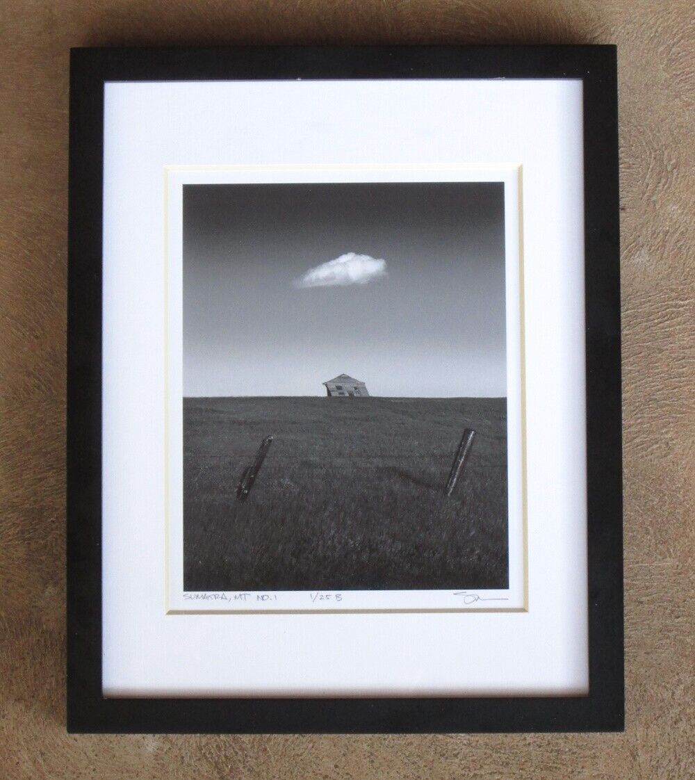LANDSCAPE with OLD BARN PHOTOGRAPH SUMATRA, MONTANA, SIGNED and # 1/25