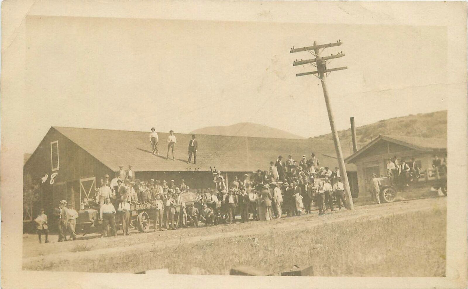 Postcard RPPC California Monrovia Large Barn Warehouse C-1910 23-6970