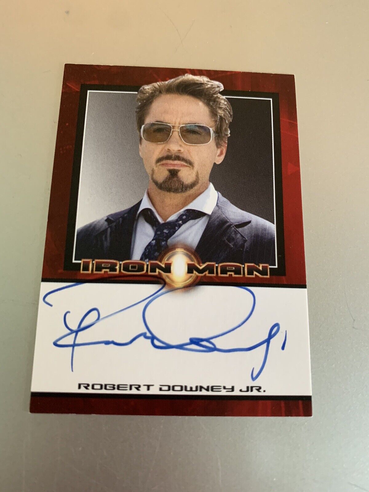 Robert Downey Jr.  As Tony Stark Iron Man Autograph Card Rittenhouse
