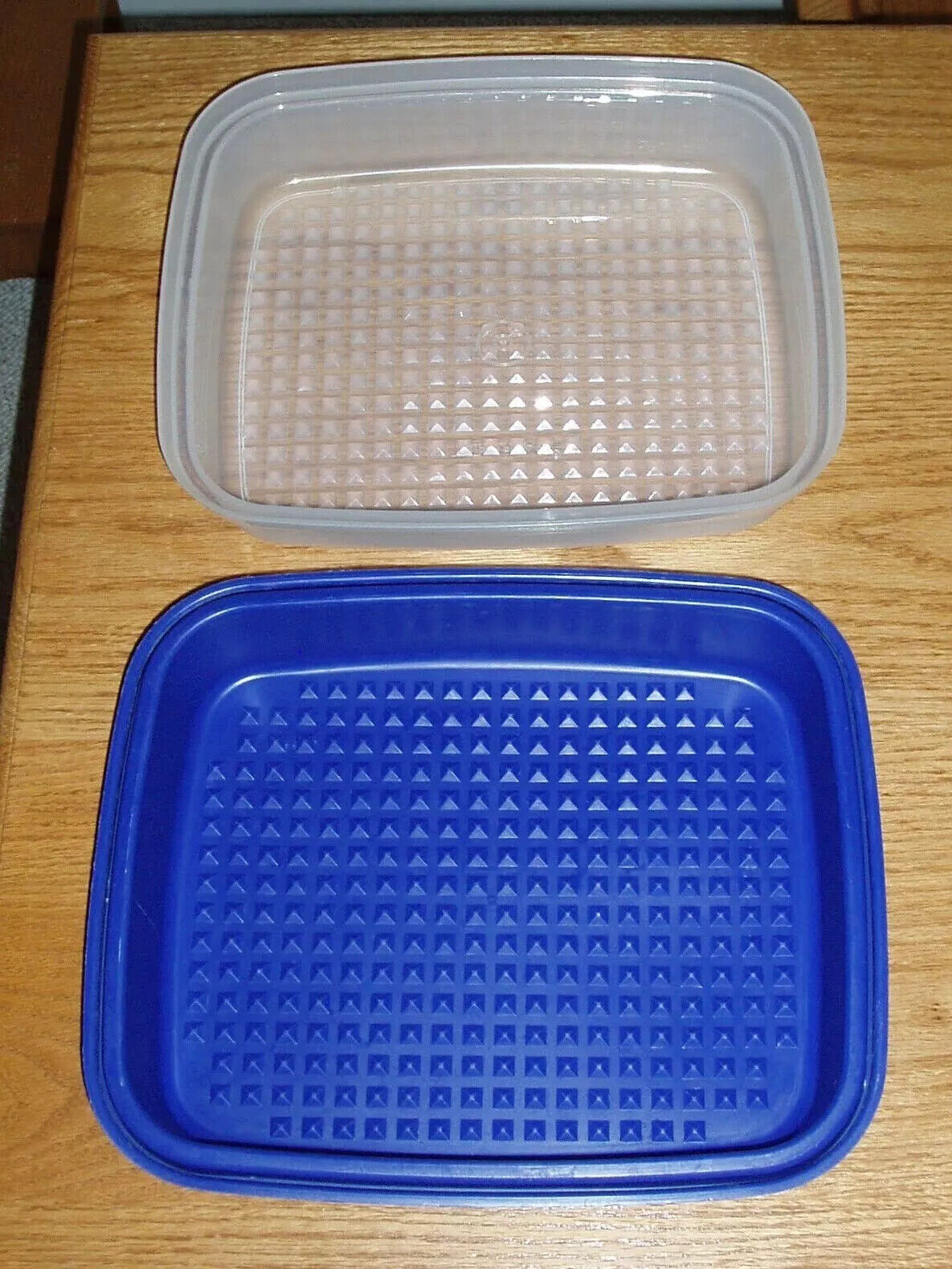 Tupperware Season & Serve Meat Marinade 2 pc container Blue *choose size