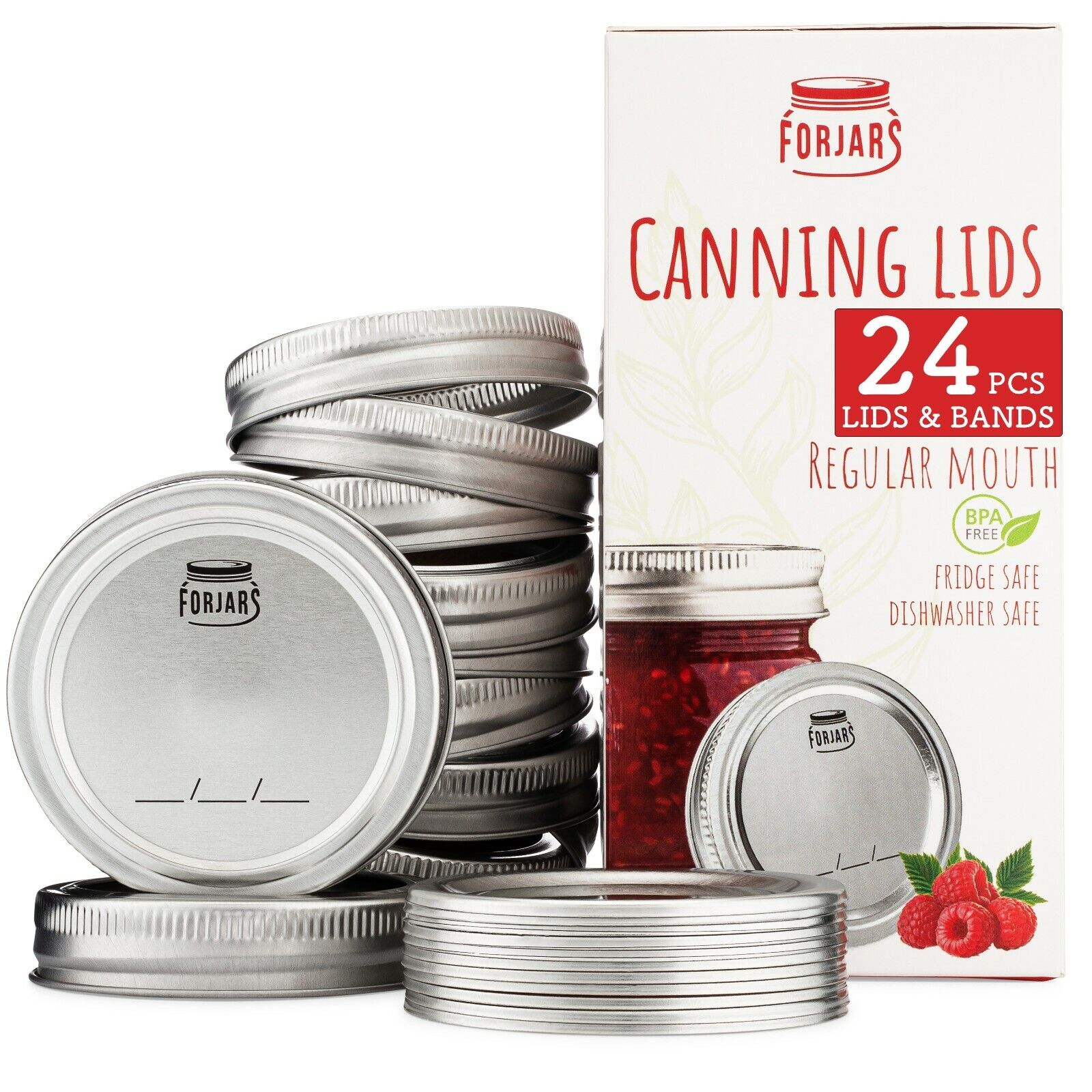 Canning Lids and Rings 48 Count / 24 Sets Regular Mouth USA in stock 